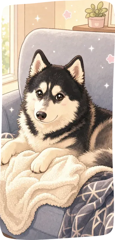 a dog turned into cute art