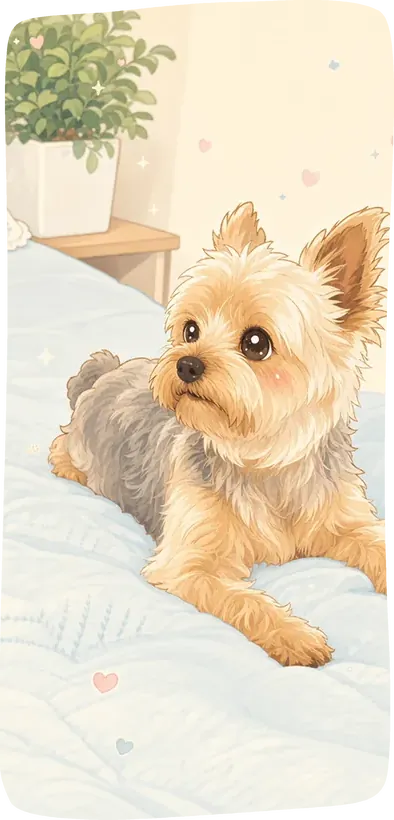 an illustrated dog