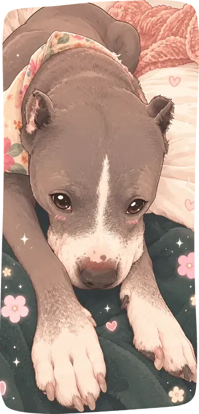 a hand-drawn style dog illustration